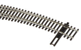 948-83061 - Code 83 - Nickel Silver DCC-Friendly Curved Turnout - 20 and 24" Radii - Left Hand (HO Scale)