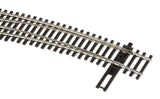 948-83063 - Code 83 - Nickel Silver DCC-Friendly Curved Turnout - 24 and 28" Radii - Left Hand (HO Scale)