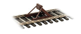 948-83109 - Assembled Track Bumpers Brown (4pk) (HO Scale)