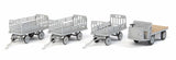 949-4141 - Baggage Tractor and Trailers Kit (HO Scale)