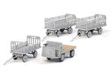 949-4141 - Baggage Tractor and Trailers Kit (HO Scale)
