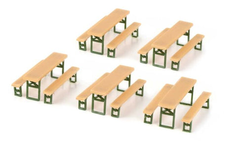 949-4190 - Picnic Tables 5pc (HO Scale)