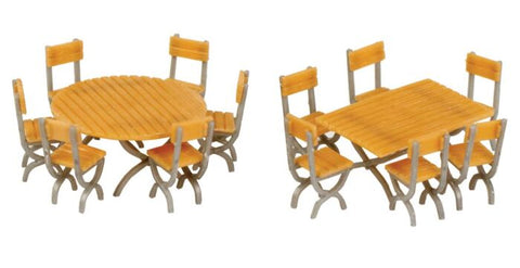 949-4191 - Tables and Chairs (2 sets) (HO Scale)
