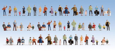 949-6042 - Passengers On Platform (60pc) (HO Scale)