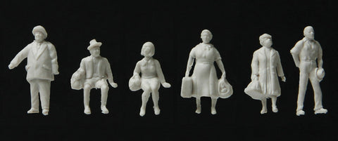 949-6052 - Traveling Figures - Unpainted - 72pc (HO Scale)