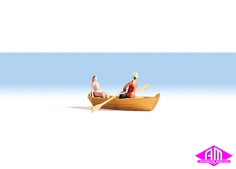 949-6062 - Rowboat and 2 Passengers (HO Scale)