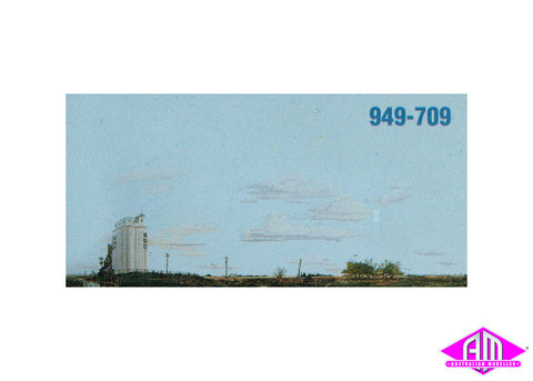 949-709 - Background Scene "Prairie / Grain Elevator" (HO Scale)