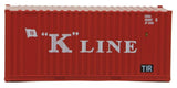 949-8013 - 20' Container With Flat Panel - K Line (HO Scale)