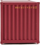 949-8059 - 20' Container Fully Corrugated - MSC Red (HO Scale)