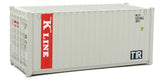 949-8065 - 20' Container Fully Corrugated - K Line (HO Scale)