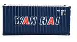 949-8066 - 20' Container Fully Corrugated - Wan Hai (HO Scale)