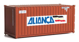 949-8069 - 20' Container Fully Corrugated Alianca (HO Scale)