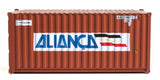 949-8069 - 20' Container Fully Corrugated Alianca (HO Scale)