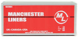 949-8656 - 20' Sooth Side Container Manchester Lines (HO Scale)