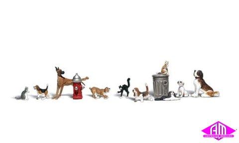 A1841 - Scenic Accents - Dogs & Cats (HO Scale)