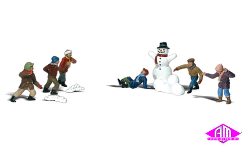A1894 - Scenic Accents - Snowball Fight (HO Scale)