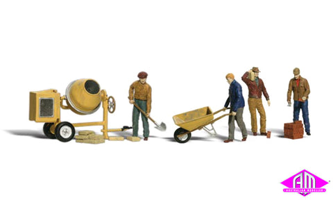 A1901 - Scenic Accents - Masonry Workers (HO Scale)