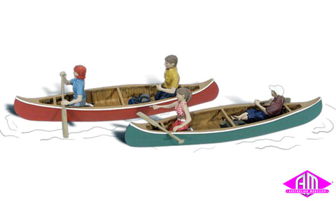 A1918 - Scenic Accents - Canoers (HO Scale)