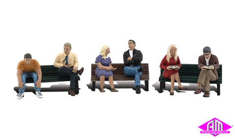 A1924 - Scenic Accents - People On Benches (HO Scale)