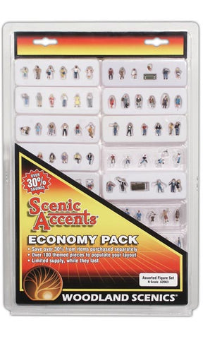 A2063 - Assorted Figures Economy Pack 100+pc (N Scale)