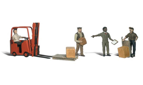 A2744 - Workers With Forklift (O Scale)