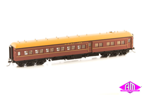12 Wheel Passenger Car - Dining Car - Indian Red - AB 91