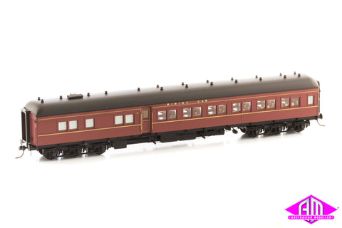 12 Wheel Passenger Car - Dining Car - Indian Red - AB 92