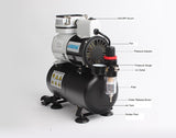 HSeng - AF186 - Mini Air Compressor With Tank and Fan