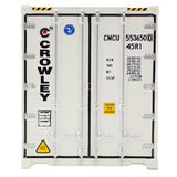 Atlas - AT-20006728 - 40' Refrigerated Container [3-Packs] Crowley - Set #1 - CMCU 5536500, CMCU 5536579, CMCU 5536624 - White/Black (HO Scale)