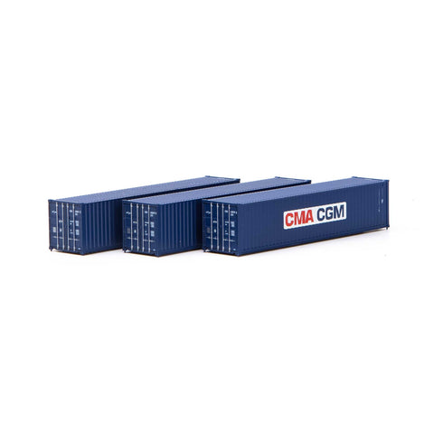 ATH17637 - 40' Low-Cube Container - CMA-CGM 3pc (N Scale)