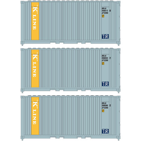 ATH17695 - 20' Panel Side Container - K-LINE 3pc (N Scale)