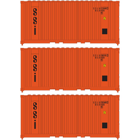 ATH17698 - 20' Panel Side Container - SSI 3pc (N Scale)