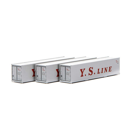 ATH17709 - 40' Smooth Side Container - YS Line 3pc (N Scale)