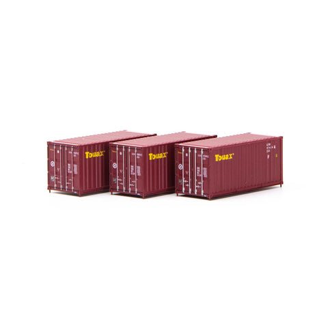 ATH17726 - 20' Corrugated Container - Touax 3pc (N Scale)