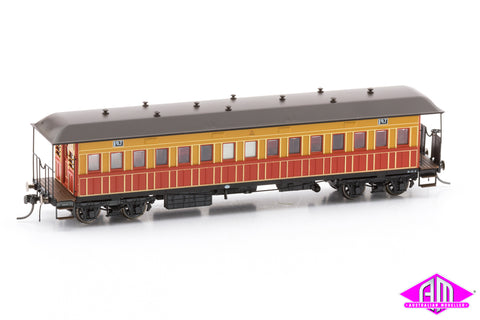 NSWGR End Platform Cars Set 97 Red & Russet Full Lining FO032 (4 Car set)