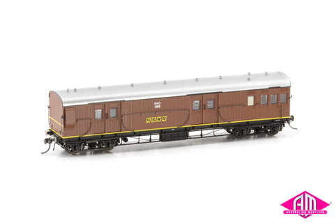 LHG Brake Van GHO 1800 No end windows, Indian Red, White roof (LHG007)