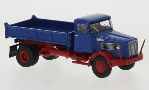 BK79250 - Büssing Commodore SAK Dump Truck - Blue/Red (HO Scale)