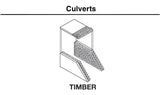 C1165 - Timber Culverts 2pc (N Scale)