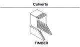 C1165 - Timber Culverts 2pc (N Scale)