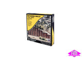 C1260 - Retaining Wall - Timber 3pc (HO Scale)