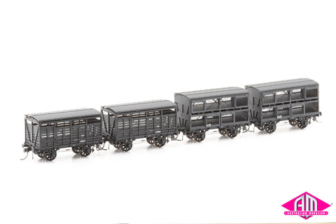 NSWGR CW Cattle and GSV Sheep Van - No's: CW 27882, CW 28024, GSV 26599, GSV 26654 - Pack #5