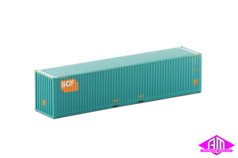 40 Foot Container SCF Teal with Medium Orange Logo V3 - Twin Pack CON-141