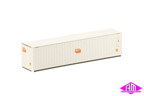 40 Foot Container SCF White with Small Orange Logo V4 - Twin Pack CON-148
