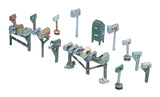 D206 - Assorted Letterboxes 17pc (HO Scale)