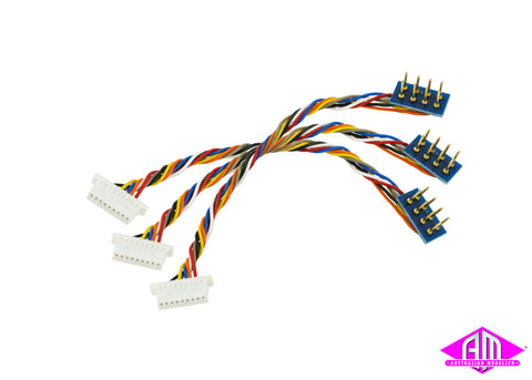 DCC Concepts DCC-8P9JST - Decoder Harness 8 Pin to 9 Pin JST (3 Pack)