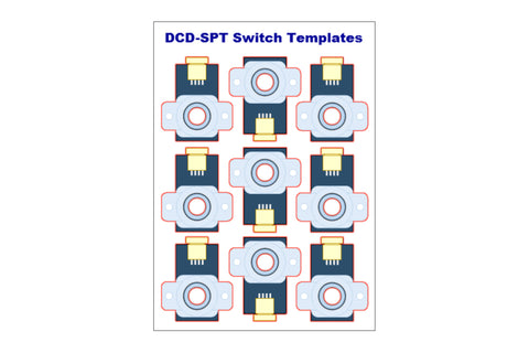 DCC Concepts DCD-SPT - Alpha Switch Templates (Pack of 36)