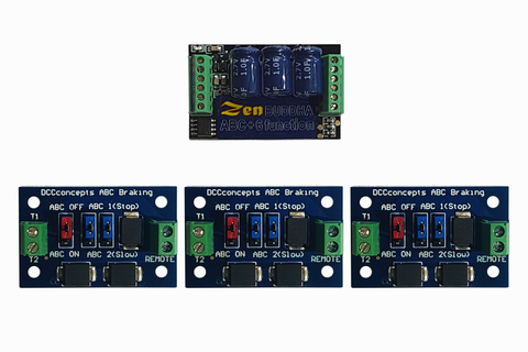 DCC Concepts DCD-ZBHP.6S - Zen Black Shuttle Pack – Includes Zen Black O & Large Scale “Buddha” Decoder + 3 ABC Modules