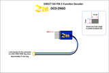 DCC Concepts DCD-ZN6D.2 - Zen Blue+ Decoder: NEM651 6-Pin Direct – 2 Function
