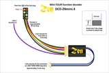 DCC Concepts DCD-ZNMINI.4A - Zen Black Decoder: Classic Small Decoder Shape with 8-Pin Harness, 4 Function, + ABC Module