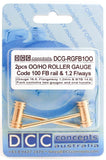 DCC Concepts DCG-RGFB100 - Roller Gauge with Handle - Standard - 16.5mm - Flat Bottom - 2pc (HO Scale)